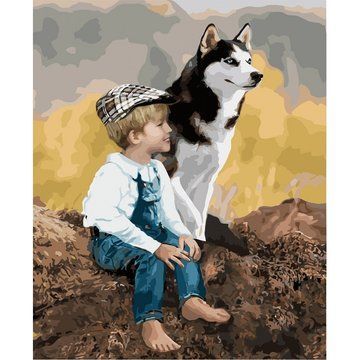 Картина по номерам."Настоящие друзья" , 40х50 см (KHO4660) KHO4660 фото