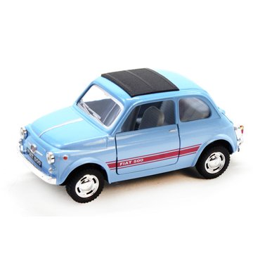 Колекційна іграшкова модель FIAT 500 інерційна Блакитна (KT5004W(Light-Blue)) KT5004W(Light-Blue) фото