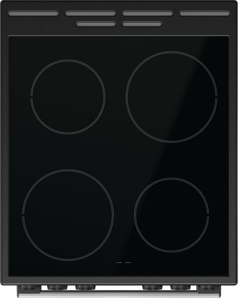 Плита Gorenje электрическая стеклокерамическая, 70л, 50x60см, дисплей, программатор, серый - Уцінка GEC5C41SG фото