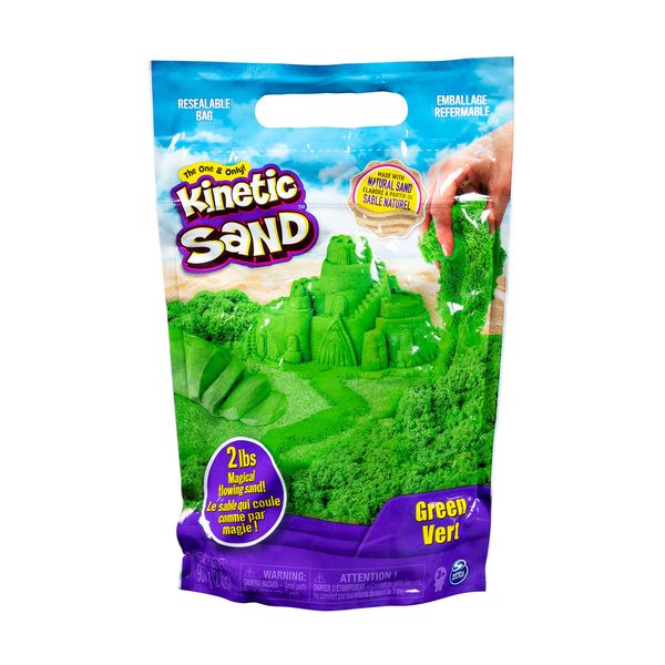 Пісок для дитячої творчості - KINETIC SAND COLOUR (зелений, 907 g) 71453G 71453P фото