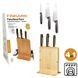 Набір ножів Fiskars Functional Form з бамбуковою підставкою, 3 шт 1057553 - Уцінка