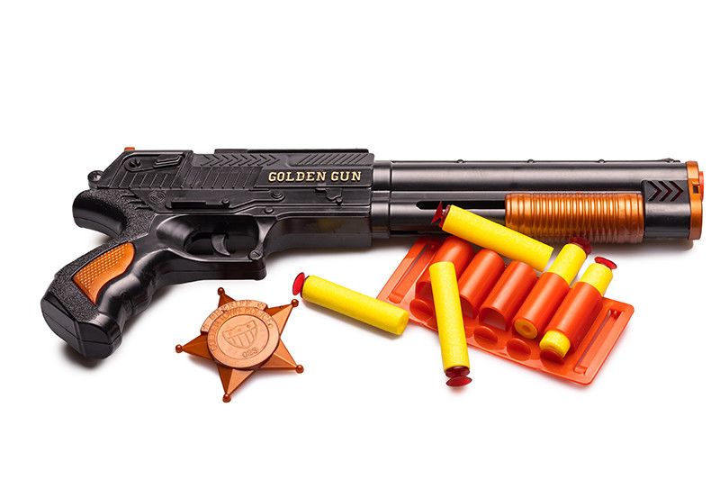 Игрушечный дробовик "Marshal" Golden Gun с мягкими пулями (915GG) 915GG фото