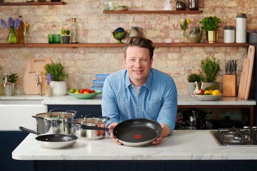Каструля з кришкою Tefal Jamie Oliver Home Cook, 24см, 5.4л, нержавіюча сталь, силікон, скло - Уцінка E3184655 фото