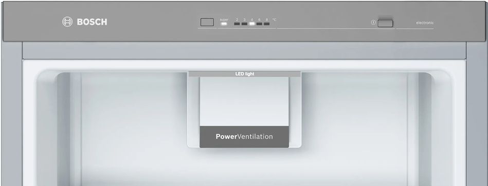 Холодильна камера Bosch, 186x60x65, 346л, 1дв., А++, NF, нерж (KSV36VL30U) KSV36VL30U фото