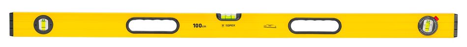 Уровень TOPEX, тип 600, алюминиевый, 100 см, 3 капсулы, одна регулируемая капсула, 2 отверстия для руки (29C604) 29C604 фото