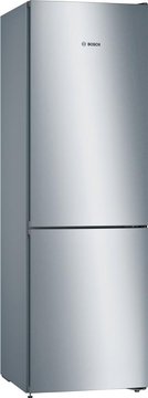 Холодильник Bosch з нижн. мороз., 186x60x66, xолод.відд.-237л, мороз.відд.-87л, 2дв., А++, NF, інв., нерж KGN36VL326 KGN36VL326 фото