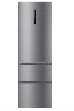 Холодильник Haier багатодверний, 190.5x59.5х65.7, холод.відд.-233л, мороз.відд.-97л, 3дв., А+, NF, дисплей, нерж HTR3619FNMN HTR3619FNMN фото
