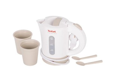 Електрочайник Tefal Travel-o-city, 0.5л, STRIX, пластик, в комплекті 2 склянки + 2 ложки, біло-бежевий (KO120130) KO120130 фото