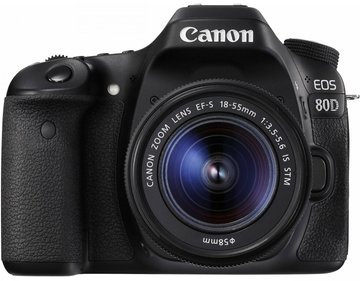 Цифр. фотокамера дзеркальна Canon EOS 80D + об'єктив 18-55 IS STM (1263C038) 1263C038 фото