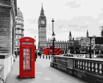 Картина за номерами "Дзвінок із Лондона" Ідейка 40х50 см (KHO3619) KHO3619 фото