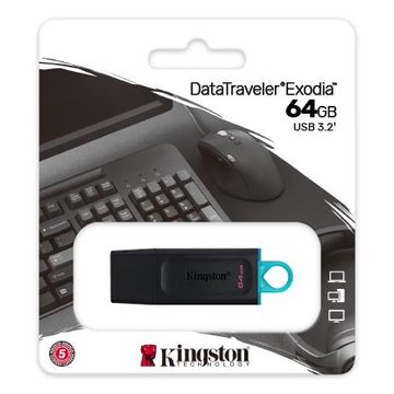 Накопитель Kingston 64GB USB 3.2 Type-A Gen1 DT Exodia (DTX/64GB) DTX/64GB фото