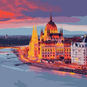 Картина за номерами. "Улюблений Будапешт" Ідейка 50х50 см Картина за номерами. "Улюблений Будапешт" Ідейка 50х50 см (KHO3602) KHO3602 фото