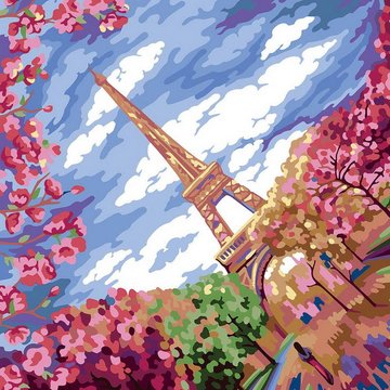 Картина по номерам. "Весна в Париже" 40*40см KpNe-02-02 KpNe-02-02 фото