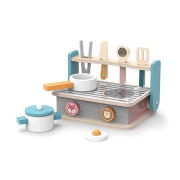 Детская плита Viga Toys PolarB с посудой и грилем, складная (44032) 44032 фото