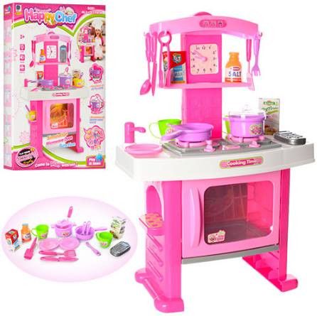 Детская игрушечная кухня с плитой и духовкой аксессуары в комплекте (661-51) 661-51 фото
