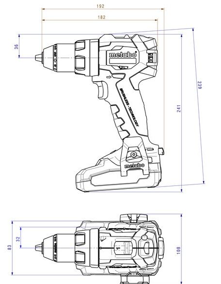 Дрель ударная Metabo SB 18 LT BL аккумуляторная, Li-Power, 2*18В, 2Ач, 0-600/0-2100об/мин, 1.5-13мм, 34/75Нм, metaBOX 145, 1.6кг (602316550) 602316550 фото