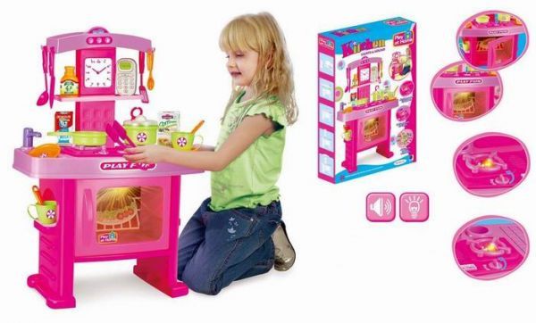 Дитяча іграшкова кухня з плитою та духовкою 661-51 аксесуари в комплекті 661-51 фото