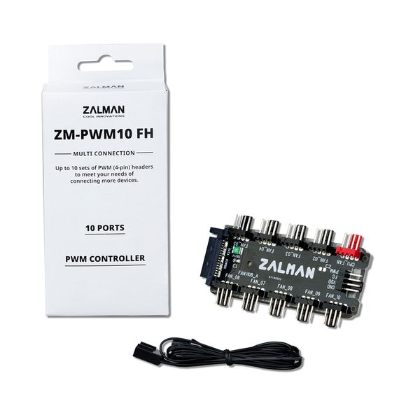 Контролер Zalman , 10 fans, 3/4 pin, SATA (ZM-PWM10FH) ZM-PWM10FH фото