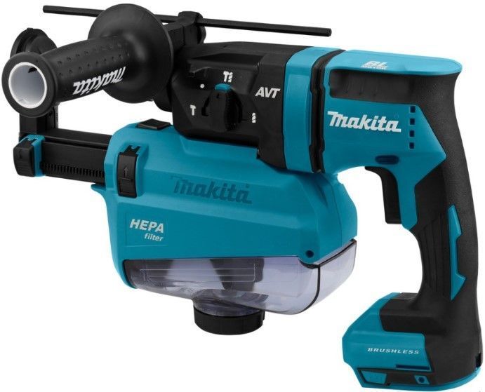 Перфоратор Makita акумуляторний, SDS-Plus LXT, 18В, сист. вид. пилу DX05, кейс Makpac, 2.7 кг, SOLO (DHR182ZWJ) DHR182ZWJ фото