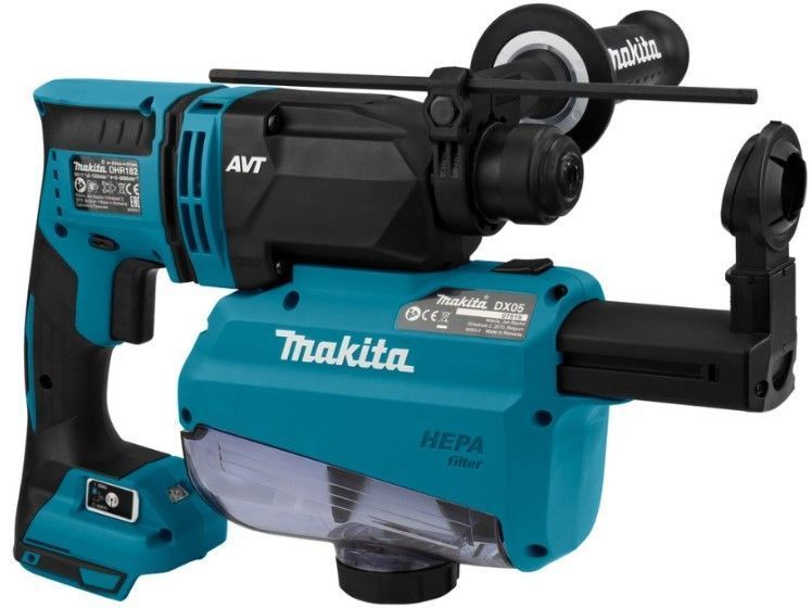 Перфоратор Makita акумуляторний, SDS-Plus LXT, 18В, сист. вид. пилу DX05, кейс Makpac, 2.7 кг, SOLO (DHR182ZWJ) DHR182ZWJ фото