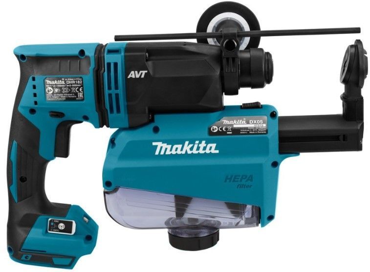 Перфоратор Makita акумуляторний, SDS-Plus LXT, 18В, сист. вид. пилу DX05, кейс Makpac, 2.7 кг, SOLO (DHR182ZWJ) DHR182ZWJ фото