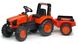 Дитячий трактор на педалях з причепом Falk KUBOTA (колір - помаранчевий) (2060AB)