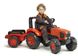 Детский трактор на педалях с прицепом Falk KUBOTA (цвет – оранжевый) (2060AB)