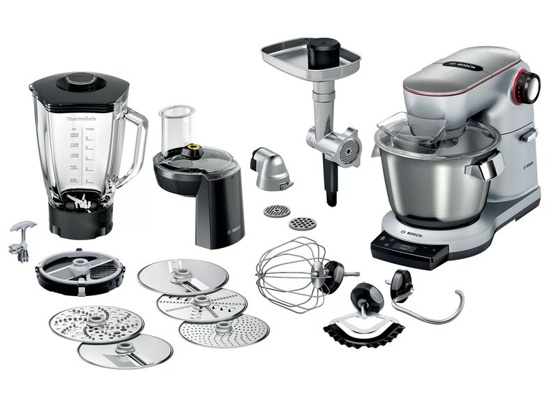 Кухонна машина Bosch, 1500Вт, чаша-метал, корпус-метал+пластик, дисплей, насадок-13, сірий (MUM9BX5S61) MUM9BX5S61 фото