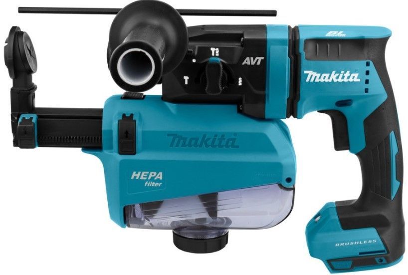 Перфоратор Makita акумуляторний, SDS-Plus LXT, 18В, сист. вид. пилу DX05, кейс Makpac, 2.7 кг, SOLO (DHR182ZWJ) DHR182ZWJ фото