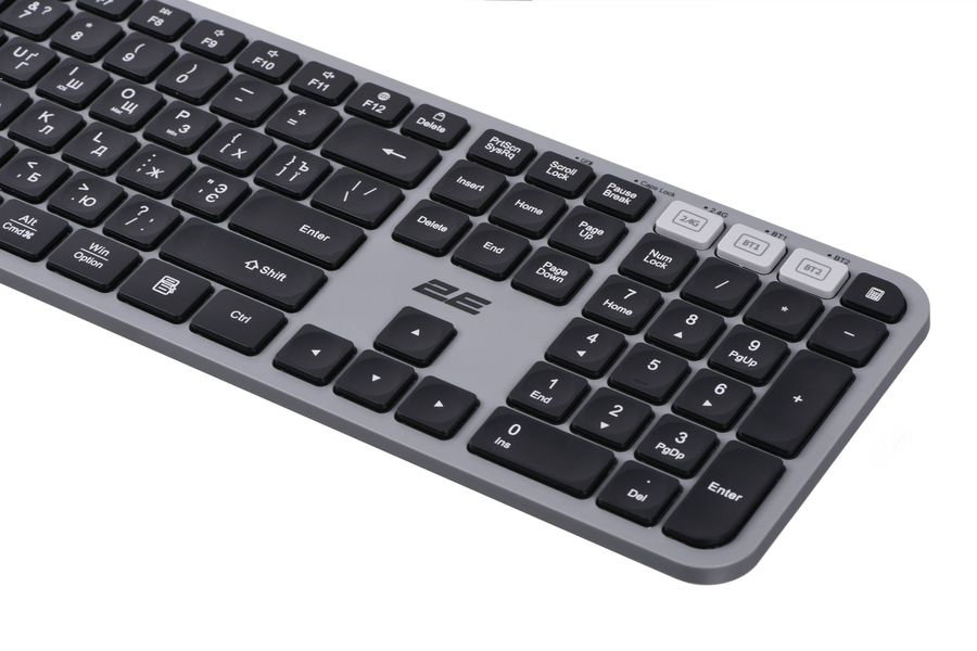 Клавіатура 2E KS240 WL BT Gray (2E-KS240WG) 2E-KS240WG фото