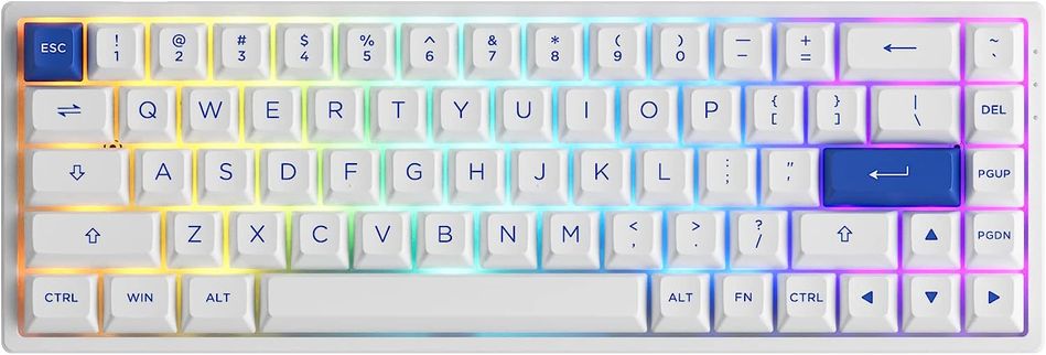 Набор кейкапов Akko Blue on White Fullset Keycaps 6925758618298 фото