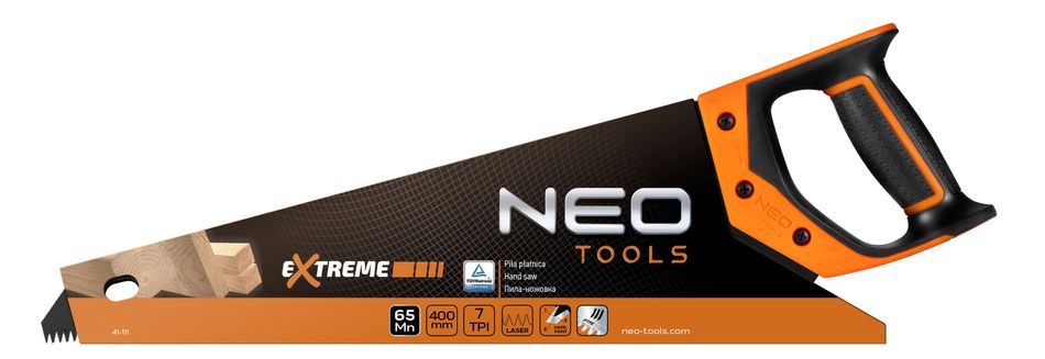 Ножівка по дереву Neo Tools, Extreme, 400 мм, 7TPI, PTFE (41-111) 41-111 фото