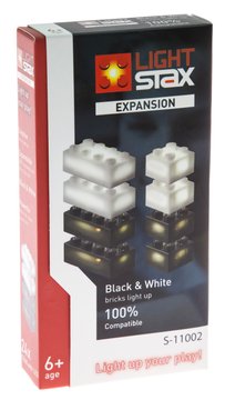 Цеглинки 4х2 та 2х2 LIGHT STAX з LED підсвіткою Expansion 8 штук Чорний, Білий S11002 LS-S11002 LS-S11002 фото