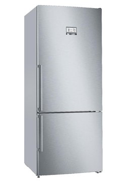 Холодильник Bosch з нижн. мороз., 186x80x75, xолод.відд.-402л, мороз.відд.-115л, 2дв., А++, NF, дисплей, нерж (KGA76PI30U) KGA76PI30U фото