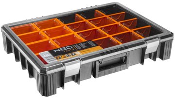 Органайзер Neo Tools Мікс, 39x60x11см, 8 контейнерів, 17 регульованих перегородок 84-131 фото