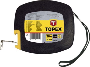 Стрічка вимірювальна TOPEX, сталева, 12.5мм х 20м 28C412 фото