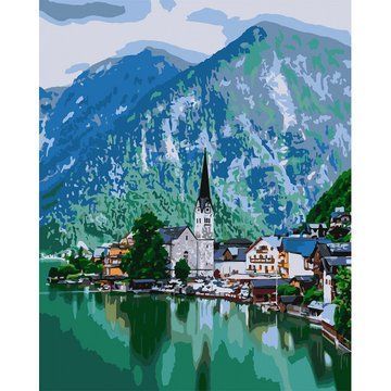 Картина по номерам. "Уютный городок" 40*50см (KHO2279) KHO2279 фото