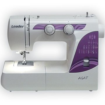 Швейная машина Lеader Agat электромех., 70 Вт, 22 швейные операции, LED, белый/фиолетовый (AGAT) AGAT фото
