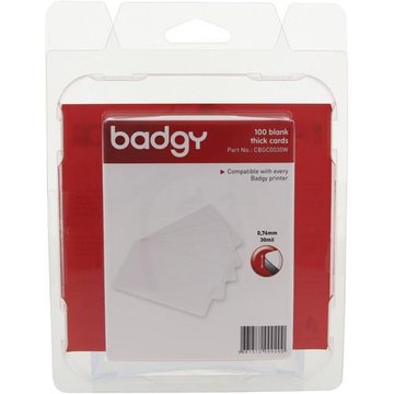Пластиковые карты 0.76 мм для принтера Badgy100/200 (100 штук) CBGC0030W фото