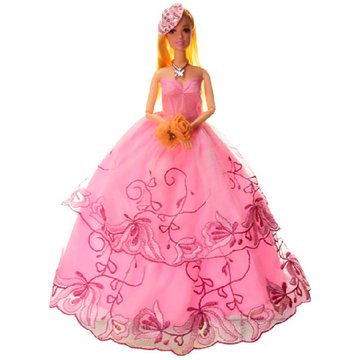 Лялька в бальній сукні YF1157G на шарнірах, 29 см Рожевий YF1157G(Pink) фото