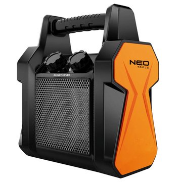 Теплова гармата електрична Neo Tools, 2кВт, 20м кв, 139м куб/год, керамічний нагрів. елемент (PTC), переносна, чорний - Уцінка 90-060 фото