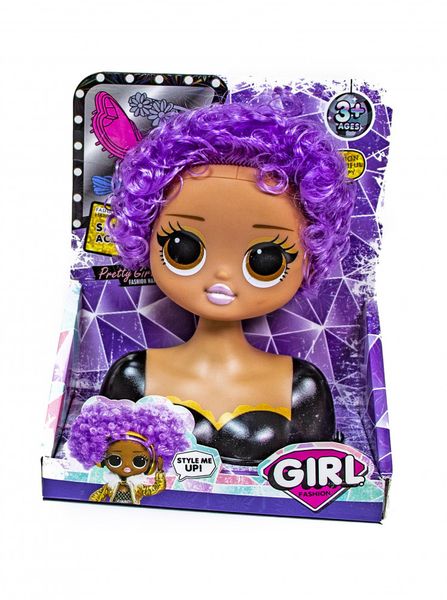 Игрушечная кукла для причесок и мейкапа LOL LK1071, 4 вида Фиолетовые волосы (LK1071-2) LK1071-2 фото