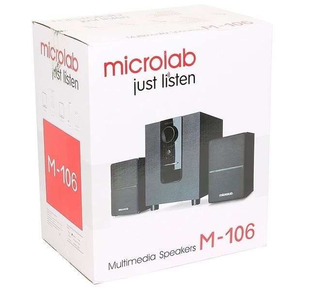 Акустична система MICROLAB 2.1, 10W, mini-jack, чорний (M-106) M-106 фото