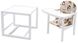 Стульчик- трансформер Babyroom Пони-240 белый пластиковая столешница бежевый (совы) BR-625375 фото