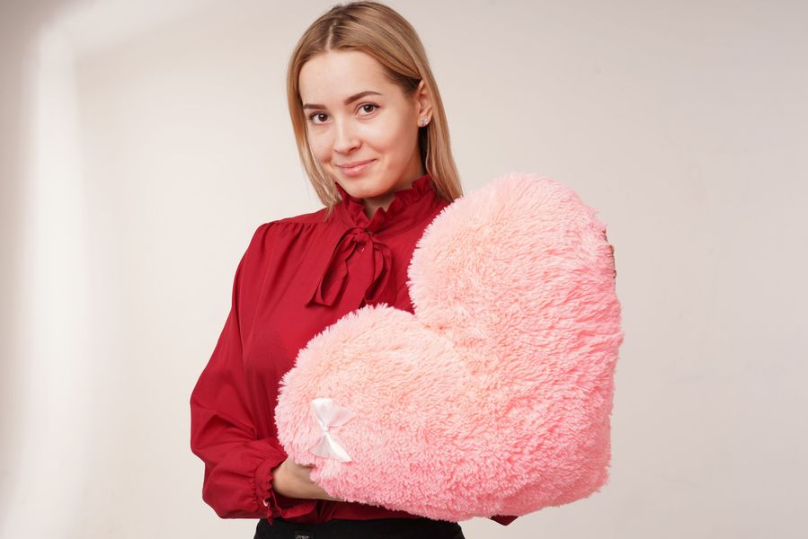 Мягкая игрушка Yarokuz подушка "Сердце" 50 см Розовая (YK0081) YK0081 фото