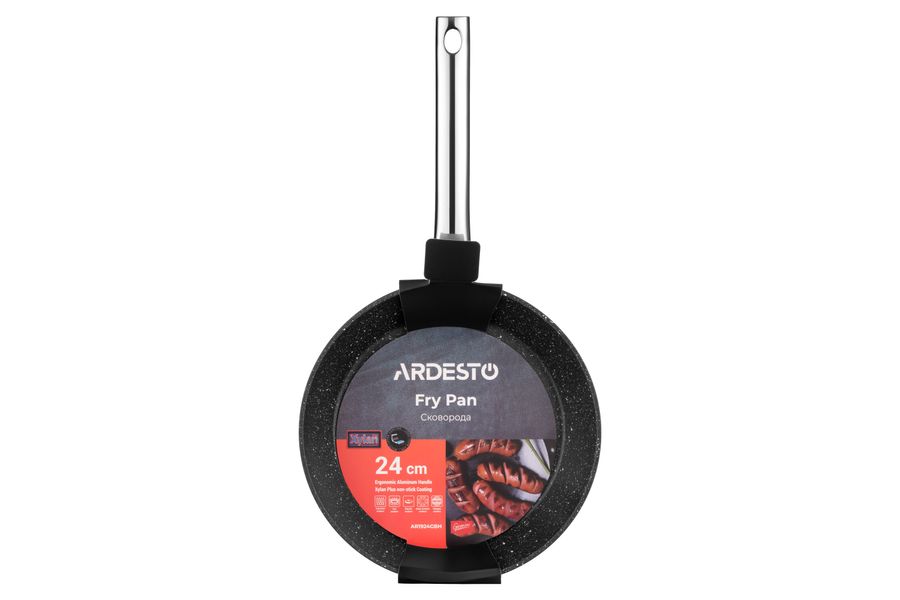 Сковорода Ardesto Gemini Abetone 24 см, чорний, алюміній AR1924GBH фото