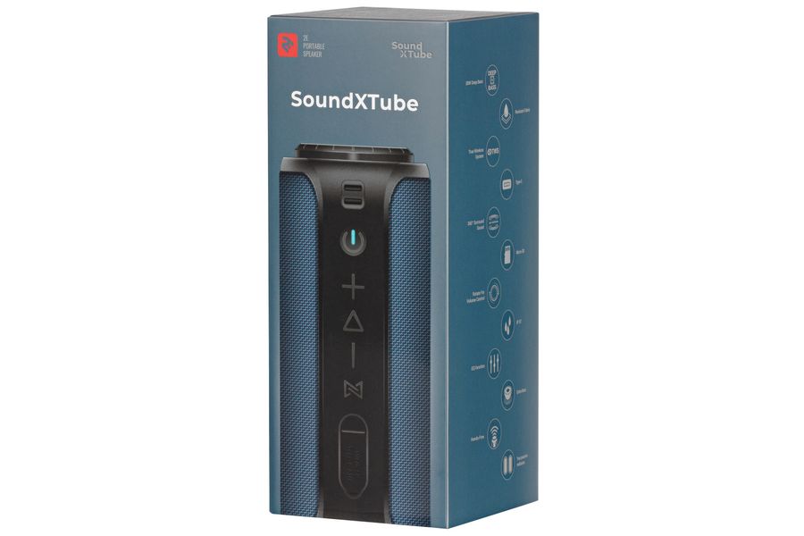 Акустична система 2E SoundXTube TWS, MP3, Wireless, Waterproof Blue 2E-BSSXTWBL 2E-BSSXTWBL фото
