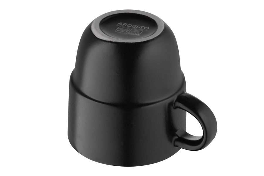 Чашка Ardesto Trento, 390 мл , чорна, кераміка (AR2939TB) AR2939T фото