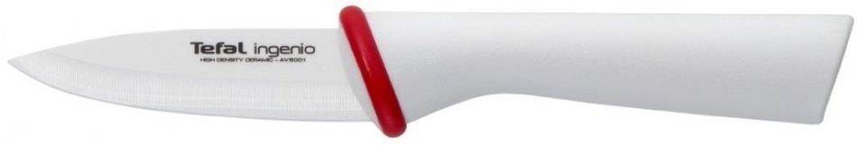 Кухонний ніж для чищення овочів Tefal Ingenio Ceramic White, довжина леза 8 см, кераміка, чохол (K1530314) K1530314 фото
