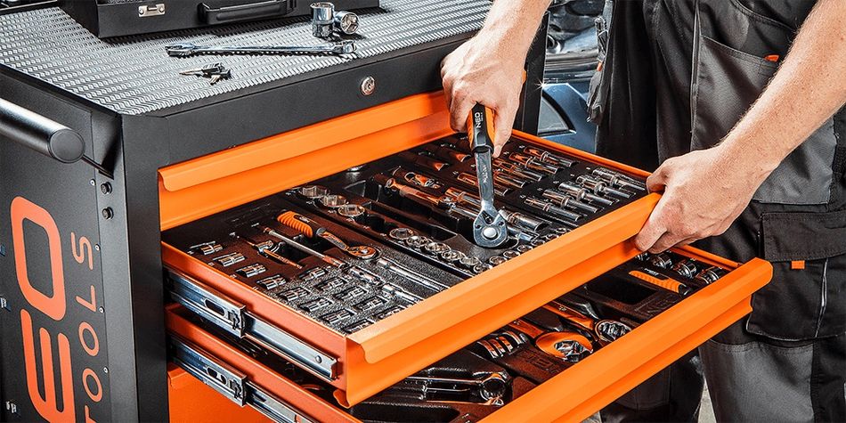 Шкаф-тележка для инструмента Neo Tools, 6 ящиков, 68x46x103 см, до 280 кг, стальной корпус - Уцінка 84-221 фото